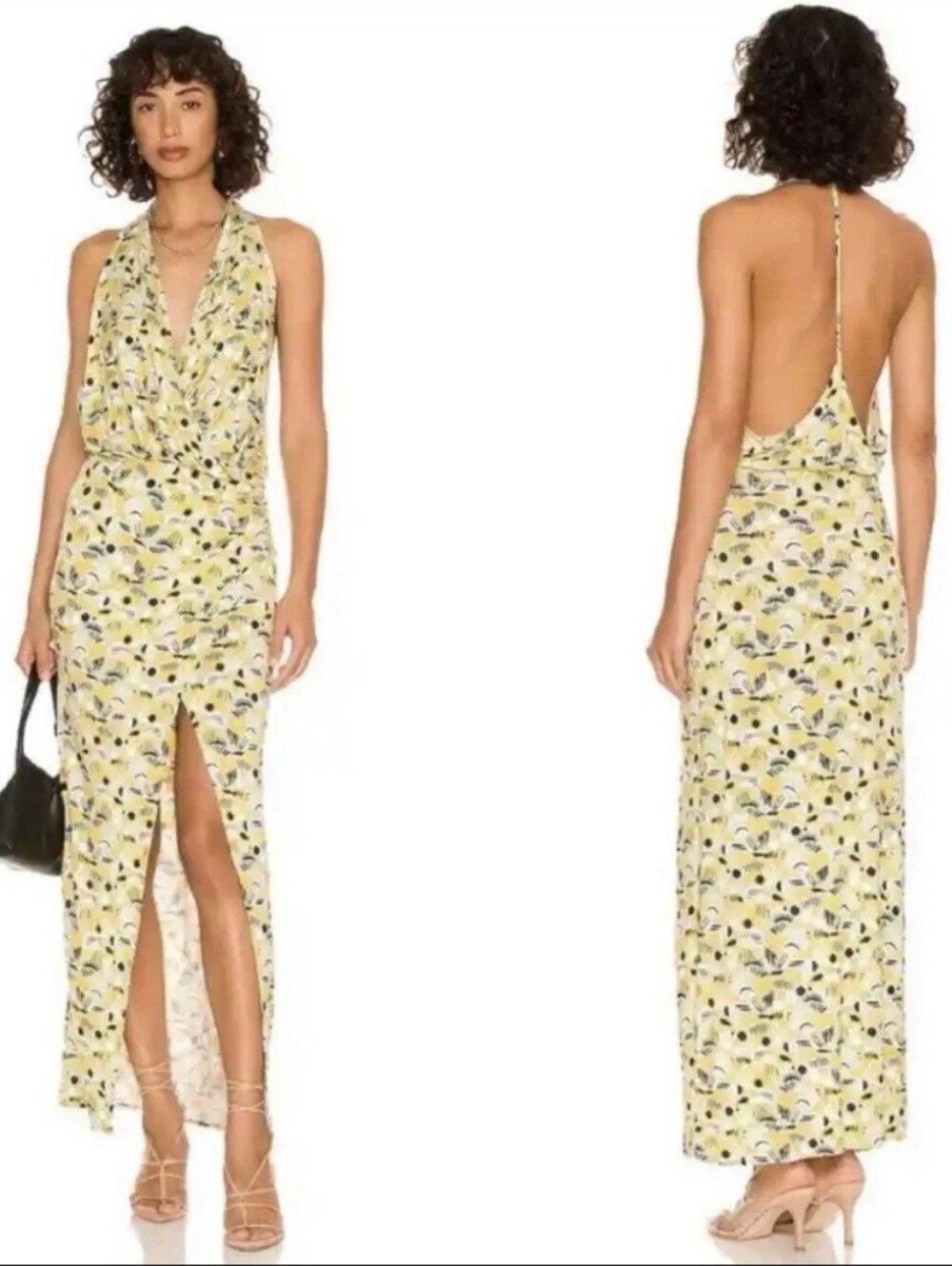 Free People Daria Halter In Apple Mint Preppy Resortwear Maxi Dress  L OB925139